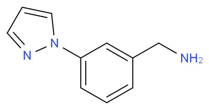 3-Pyrazol-1-yl-benzylamine_分子结构_CAS_687635-04-7)