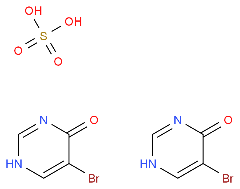 bis(5-bromo-1,4-dihydropyrimidin-4-one); sulfuric acid_分子结构_CAS_97234-97-4