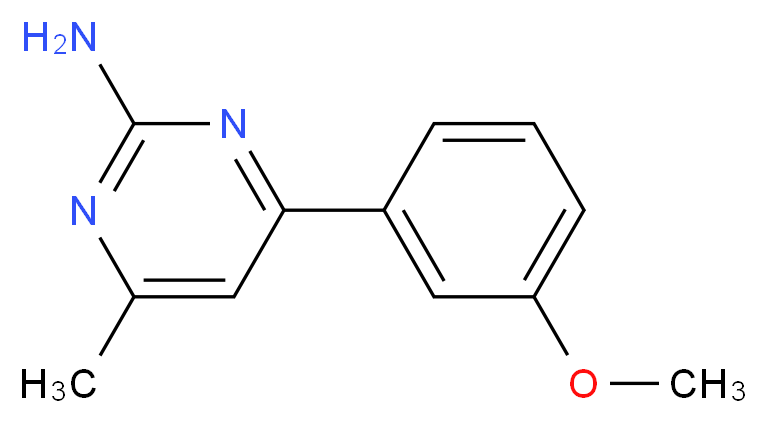 4-(3-methoxyphenyl)-6-methyl-2-pyrimidinamine_分子结构_CAS_)