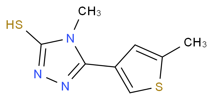 4-methyl-5-(5-methylthiophen-3-yl)-4H-1,2,4-triazole-3-thiol_分子结构_CAS_588685-90-9