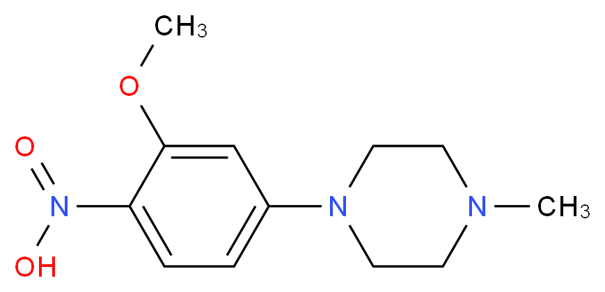 1-(3-Methoxy-4-nitrophenyl)-4-methylpiperazine_分子结构_CAS_761440-26-0)