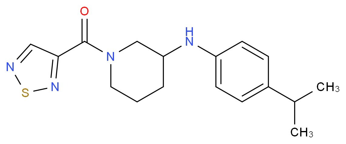N-(4-isopropylphenyl)-1-(1,2,5-thiadiazol-3-ylcarbonyl)-3-piperidinamine_分子结构_CAS_)
