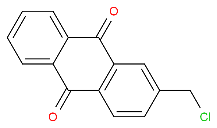 2-(chloromethyl)-9,10-dihydroanthracene-9,10-dione_分子结构_CAS_6374-87-4