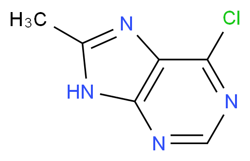 6-Chloro-8-methyl-9H-purine_分子结构_CAS_92001-52-0)