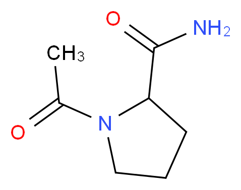 1-acetylpyrrolidine-2-carboxamide_分子结构_CAS_30130-35-9