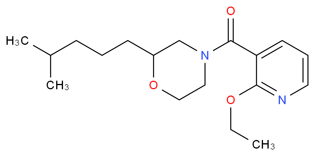 4-[(2-ethoxy-3-pyridinyl)carbonyl]-2-(4-methylpentyl)morpholine_分子结构_CAS_)