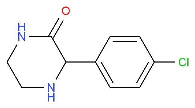 3-(4-CHLORO-PHENYL)-PIPERAZIN-2-ONE_分子结构_CAS_)