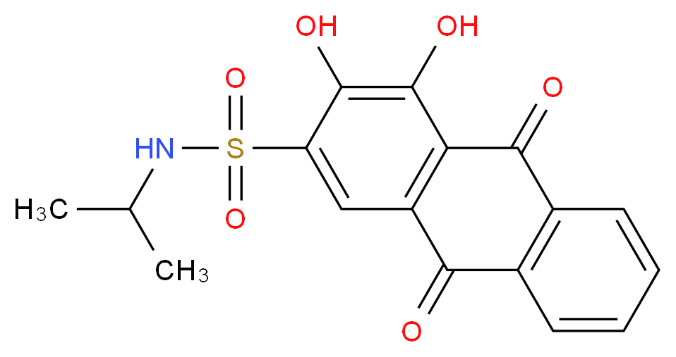 3,4-Dihydroxy-N-isopropyl-9,10-dioxo-9,10-dihydroanthracene-2-sulfonamide_分子结构_CAS_1313738-85-0)