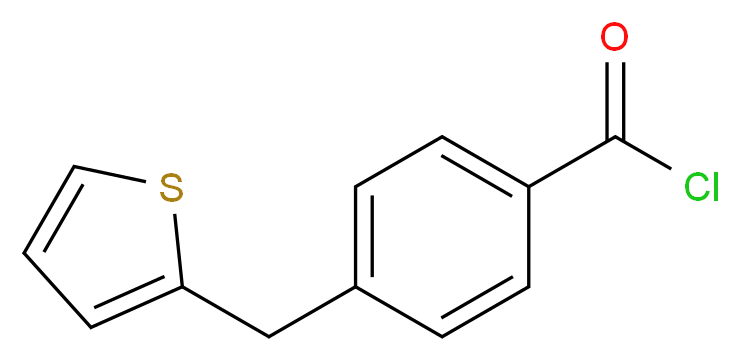 4-(thien-2-ylmethyl)benzoyl chloride_分子结构_CAS_1151512-19-4)