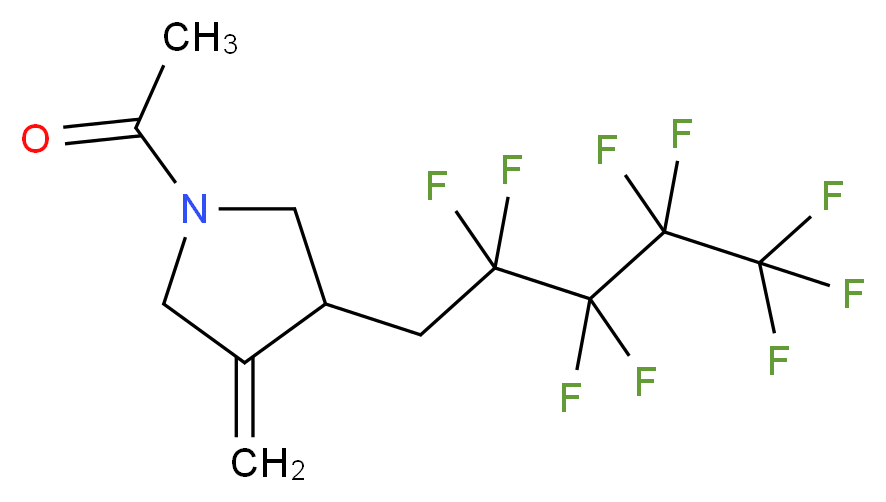 1-[3-methylidene-4-(2,2,3,3,4,4,5,5,5-nonafluoropentyl)pyrrolidin-1-yl]ethan-1-one_分子结构_CAS_31164-13-3