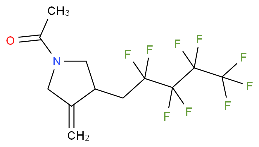 N-Acetyl-3-methylene-4-(1H,1H-nonafluoropentyl)-pyrrolidine_分子结构_CAS_31164-13-3)