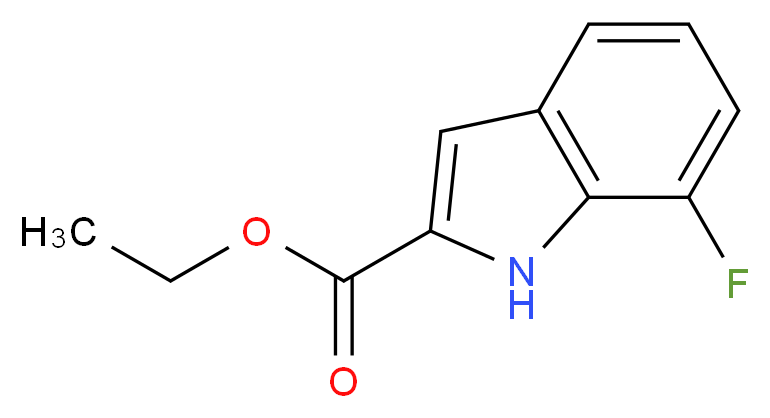 ethyl 7-fluoro-1H-indole-2-carboxylate_分子结构_CAS_348-31-2