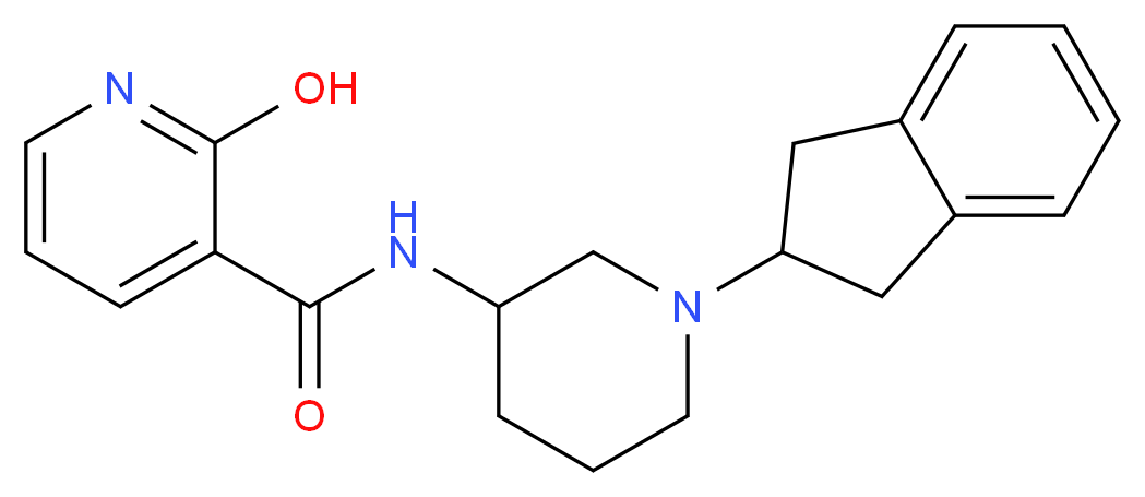 N-[1-(2,3-dihydro-1H-inden-2-yl)-3-piperidinyl]-2-hydroxynicotinamide_分子结构_CAS_)