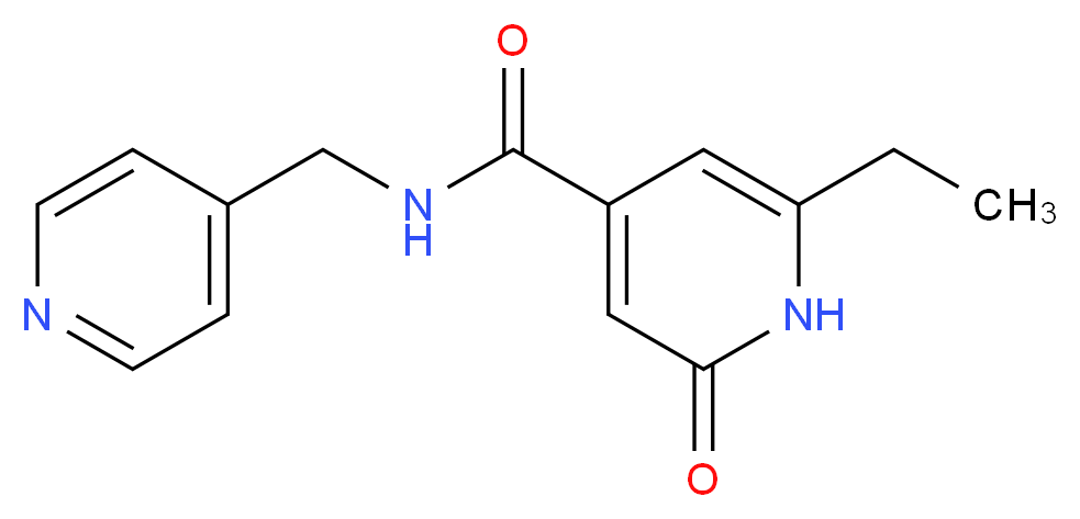 6-ethyl-2-oxo-N-(pyridin-4-ylmethyl)-1,2-dihydropyridine-4-carboxamide_分子结构_CAS_)