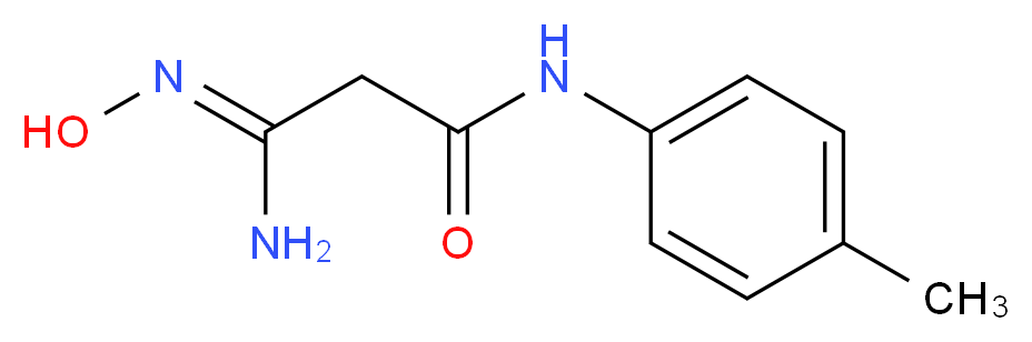2-[(Z)-N'-hydroxycarbamimidoyl]-N-(4-methylphenyl)acetamide_分子结构_CAS_61239-35-8