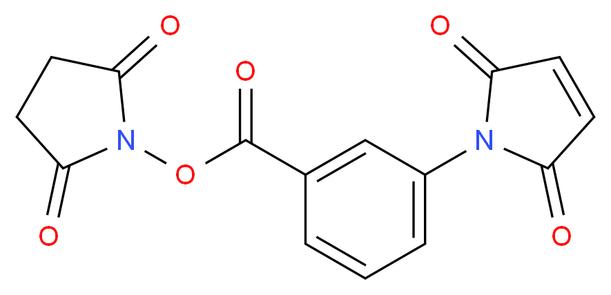 3-马来酰亚胺基苯甲酸琥珀酰亚胺酯_分子结构_CAS_58626-38-3)