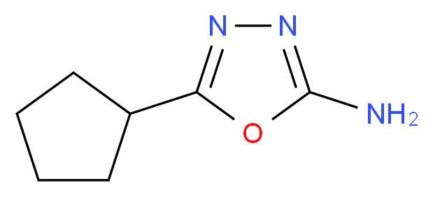 5-Cyclopentyl-1,3,4-oxadiazol-2-amine_分子结构_CAS_)