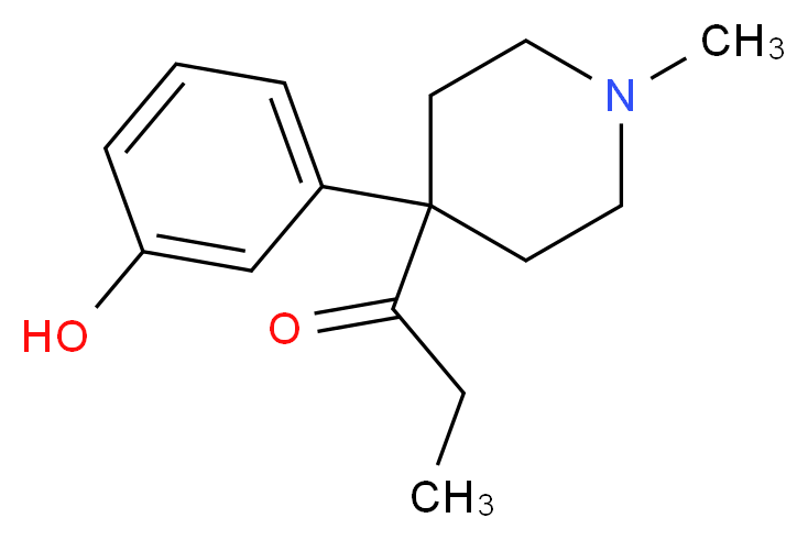 1-[4-(3-hydroxyphenyl)-1-methylpiperidin-4-yl]propan-1-one_分子结构_CAS_469-79-4