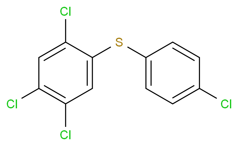 1,2,4-trichloro-5-[(4-chlorophenyl)sulfanyl]benzene_分子结构_CAS_2227-13-6