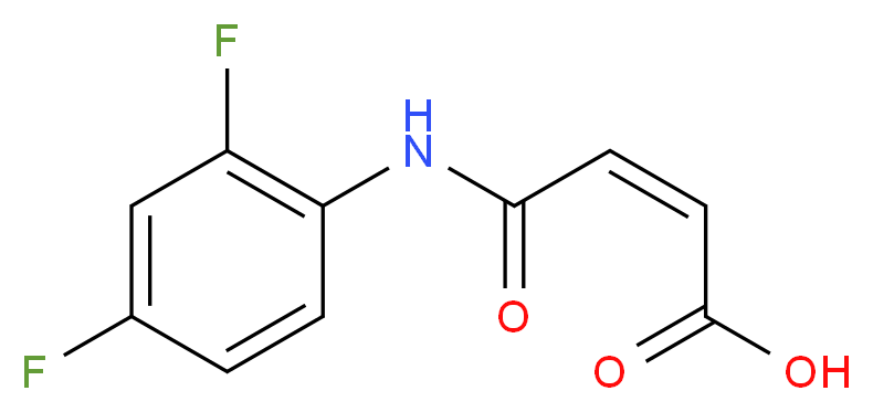 (2Z)-3-[(2,4-difluorophenyl)carbamoyl]prop-2-enoic acid_分子结构_CAS_6954-64-9