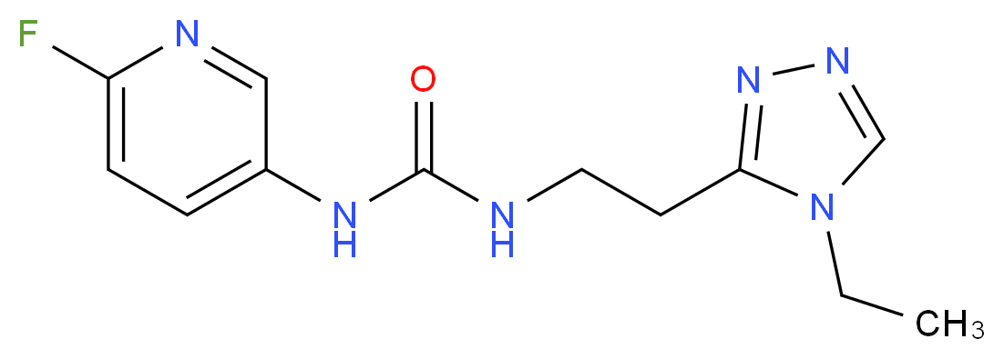 N-[2-(4-ethyl-4H-1,2,4-triazol-3-yl)ethyl]-N'-(6-fluoropyridin-3-yl)urea_分子结构_CAS_)