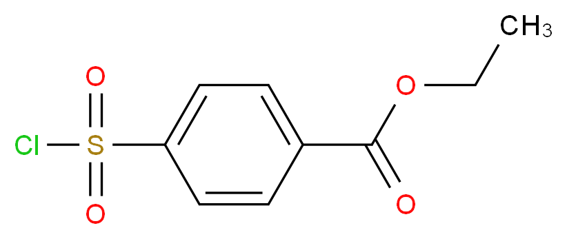 ethyl 4-(chlorosulfonyl)benzoate_分子结构_CAS_10486-51-8