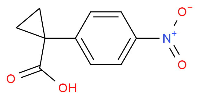 1-(4-nitrophenyl)cyclopropane-1-carboxylic acid_分子结构_CAS_23348-99-4