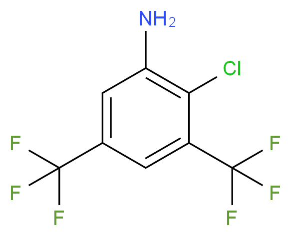 2-Chloro-3,5-bis(trifluoromethyl)aniline 98%_分子结构_CAS_201593-90-0)