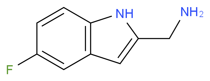 (5-fluoro-1H-indol-2-yl)methanamine_分子结构_CAS_883531-07-5