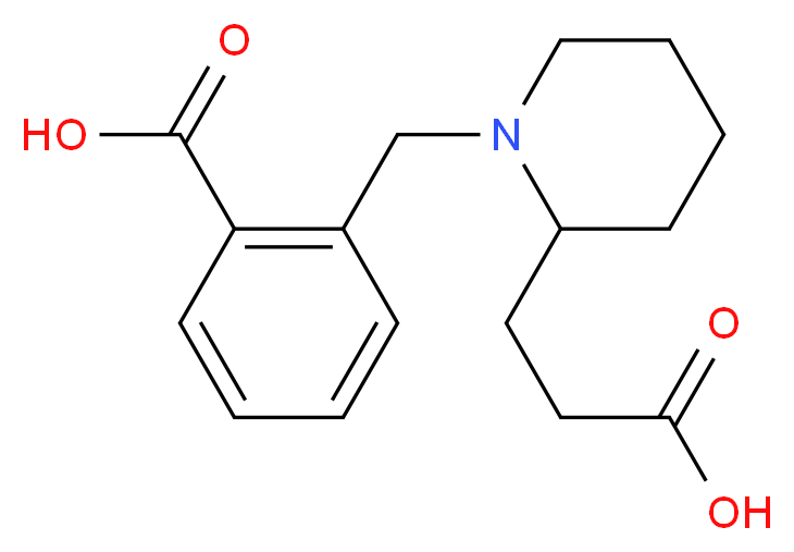 2-{[2-(2-carboxyethyl)piperidin-1-yl]methyl}benzoic acid_分子结构_CAS_)