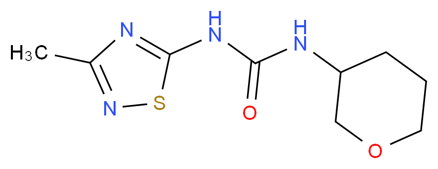 N-(3-methyl-1,2,4-thiadiazol-5-yl)-N'-(tetrahydro-2H-pyran-3-yl)urea_分子结构_CAS_)
