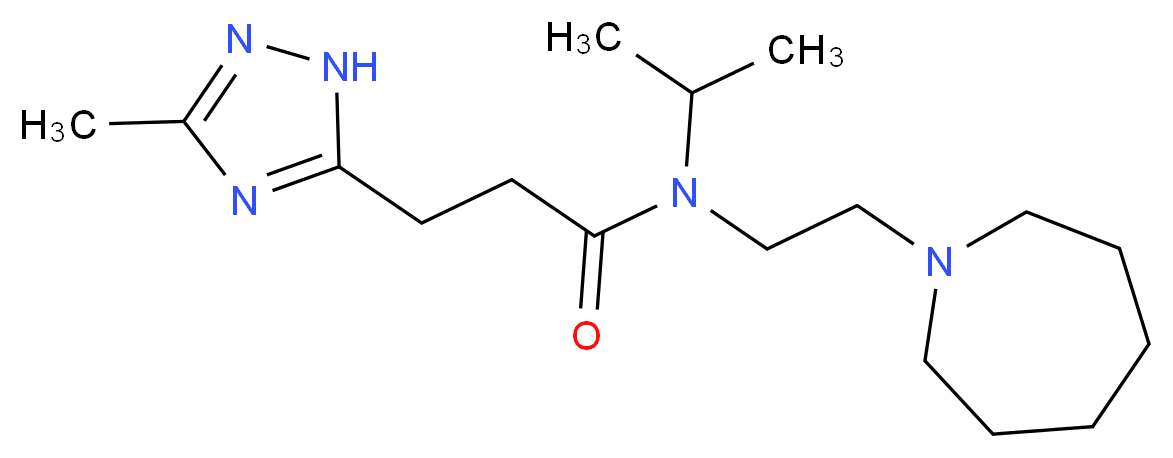 N-(2-azepan-1-ylethyl)-N-isopropyl-3-(3-methyl-1H-1,2,4-triazol-5-yl)propanamide_分子结构_CAS_)