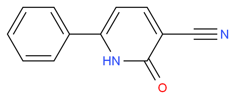 2-Oxo-6-phenyl-1,2-dihydro-3-pyridinecarbonitrile_分子结构_CAS_43083-13-2)
