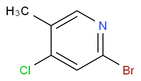 2-bromo-4-chloro-5-methylpyridine_分子结构_CAS_1033203-40-5