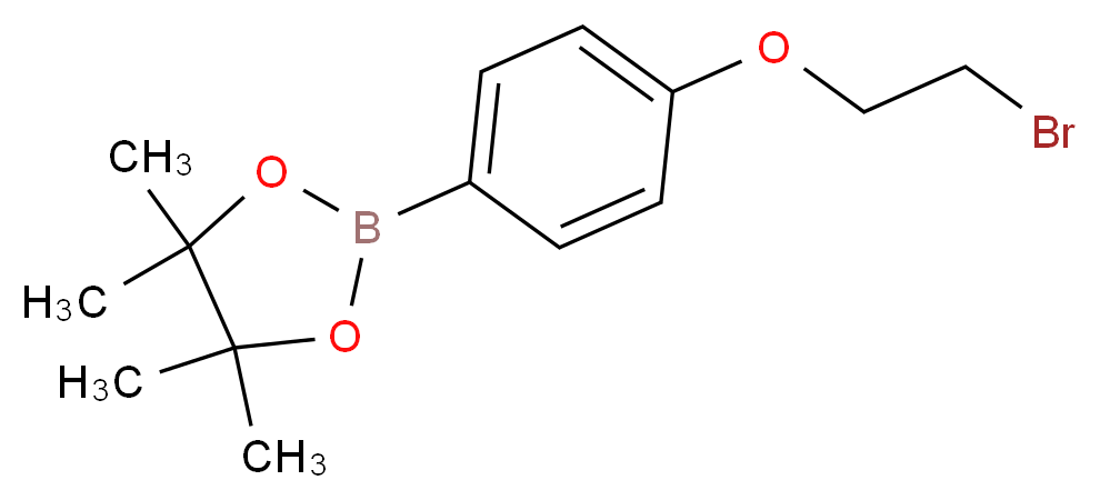 2-[4-(2-bromoethoxy)phenyl]-4,4,5,5-tetramethyl-1,3,2-dioxaborolane_分子结构_CAS_913836-27-8