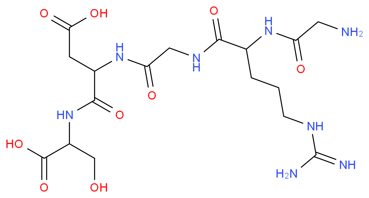 3-{2-[2-(2-aminoacetamido)-5-carbamimidamidopentanamido]acetamido}-3-[(1-carboxy-2-hydroxyethyl)carbamoyl]propanoic acid_分子结构_CAS_96426-21-0