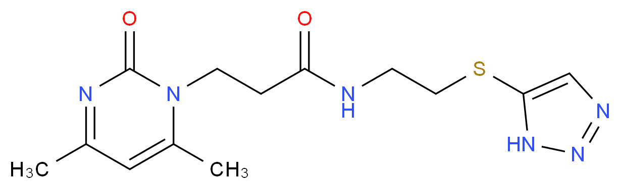3-(4,6-dimethyl-2-oxopyrimidin-1(2H)-yl)-N-[2-(1H-1,2,3-triazol-5-ylthio)ethyl]propanamide_分子结构_CAS_)