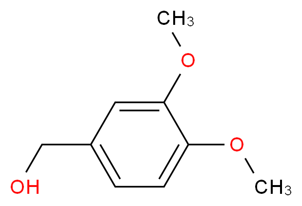 (3,4-dimethoxyphenyl)methanol_分子结构_CAS_93-03-8