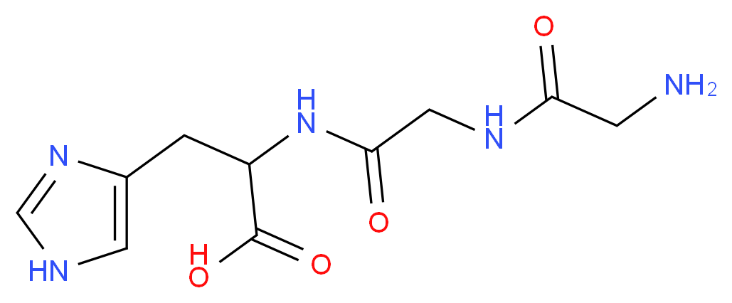2-[2-(2-aminoacetamido)acetamido]-3-(1H-imidazol-4-yl)propanoic acid_分子结构_CAS_93404-95-6