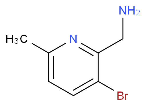 (3-bromo-6-methylpyridin-2-yl)methanamine_分子结构_CAS_1060810-19-6)