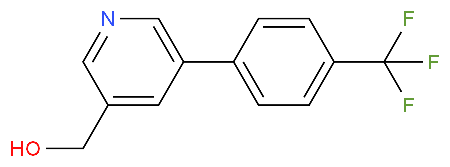 (5-(4-(TrifluoroMethyl)phenyl)pyridin-3-yl)Methanol_分子结构_CAS_885959-16-0)