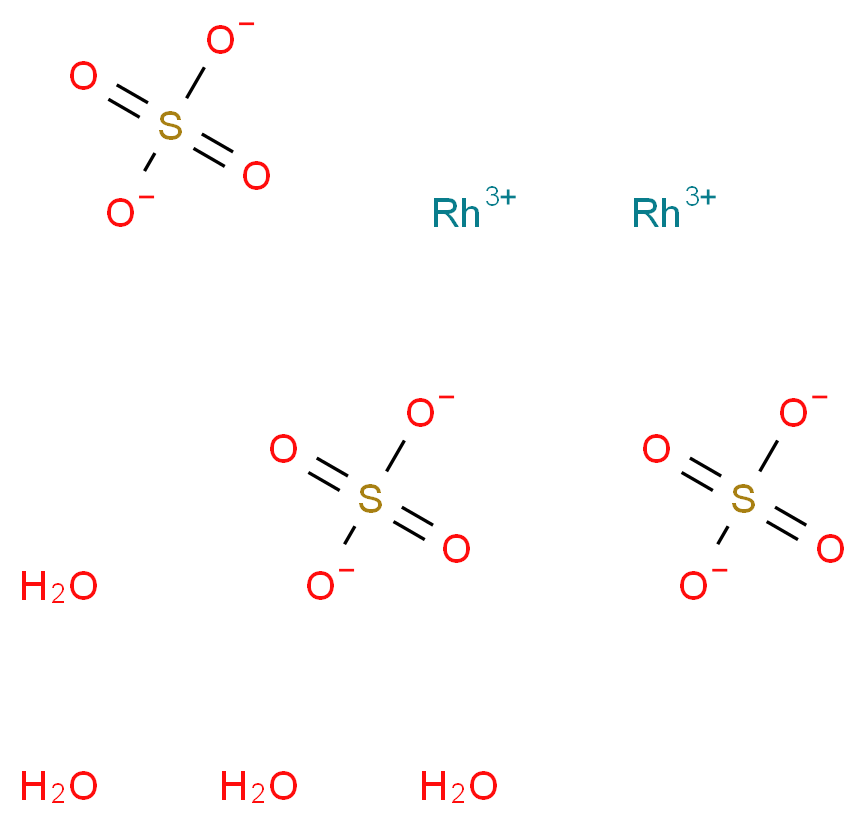 dirhodium(3+) ion tetrahydrate trisulfate_分子结构_CAS_15274-78-9