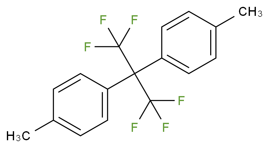 1,1,1,3,3,3-六氟-2,2-双(4-甲基苯基)丙烷_分子结构_CAS_1095-77-8)