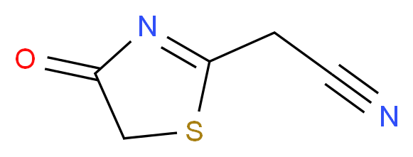 2-(4-oxo-4,5-dihydro-1,3-thiazol-2-yl)acetonitrile_分子结构_CAS_74246-64-3