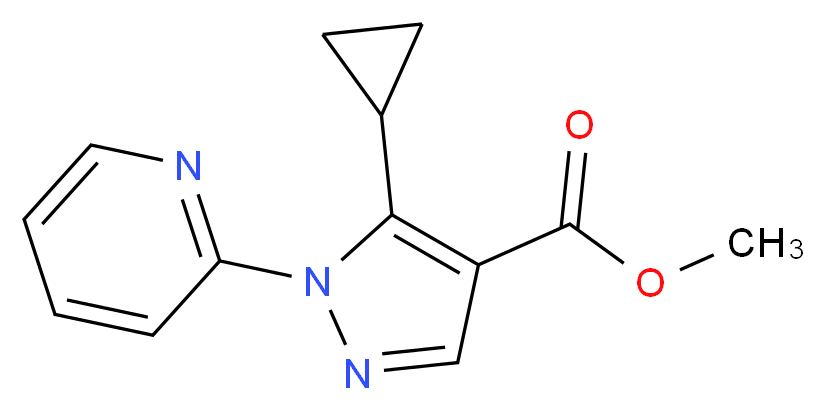 Methyl 5-cyclopropyl-1-(pyridin-2-yl)-1H-pyrazole-4-carboxylate_分子结构_CAS_1072944-47-8)