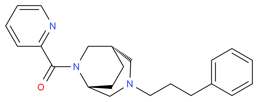 (1S*,5R*)-3-(3-phenylpropyl)-6-(pyridin-2-ylcarbonyl)-3,6-diazabicyclo[3.2.2]nonane_分子结构_CAS_)