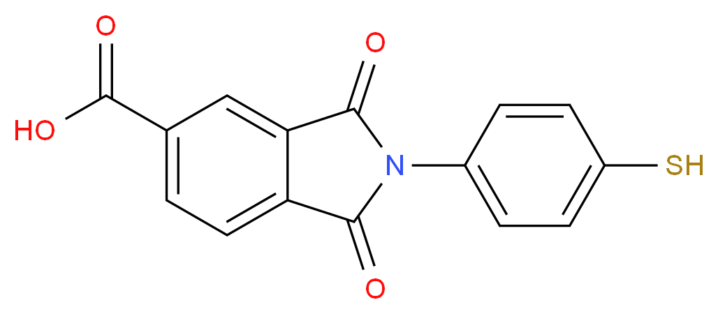 2-(4-mercaptophenyl)-1,3-dioxoisoindoline-5-carboxylic acid_分子结构_CAS_332129-06-3)