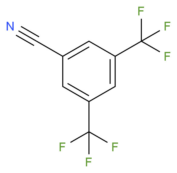 3,5-bis(trifluoromethyl)benzonitrile_分子结构_CAS_27126-93-8