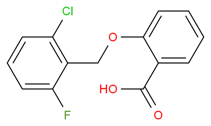 2-[(2-Chloro-6-fluorobenzyl)oxy]benzoic acid_分子结构_CAS_)