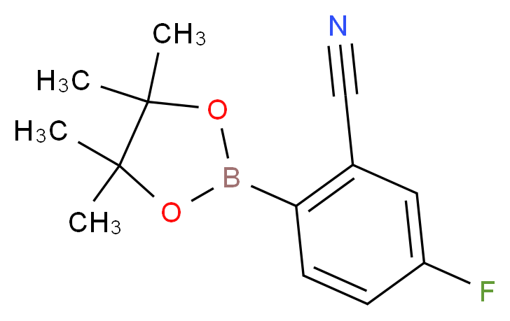 5-fluoro-2-(tetramethyl-1,3,2-dioxaborolan-2-yl)benzonitrile_分子结构_CAS_461451-63-8